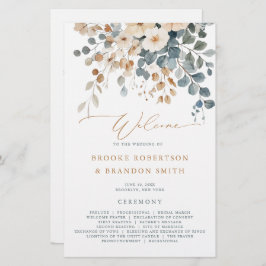 ソフトミュート自然トーンフローラ結婚式 プログラム