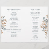 ソフトミュート自然トーンフローラ結婚式 プログラム (裏面)