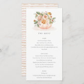 ソフトミュート赤面ピンクカボチャフローラメニューカード サンキューカード (正面/裏面)