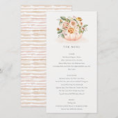 ソフトミュート赤面ピンクカボチャフローラメニューカード サンキューカード (正面/裏面)