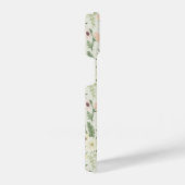 ソフトミントグリーンガーデンフラワーパターン iPhoneケース (右側面)