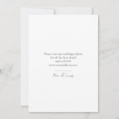 ソフトミントグリーンフローラモノグラム結婚ズ 招待状 (裏面)