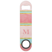 ソフトミントコーラル金ゴールド赤面ストライプ スピード栓抜き (裏面)