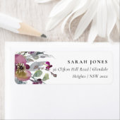 ソフトメイブパープル薄紫水色フローラアドレス ラベル (インサイチュ)