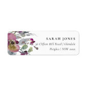 ソフトメイブパープル薄紫水色フローラアドレス ラベル (正面)