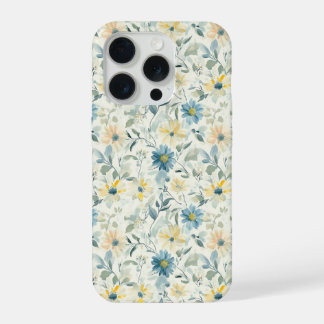 ソフトメドウデイジー水彩画 iPhone 15 PROケース
