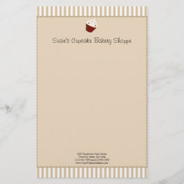 ソフトモカ入りカップケストライプーキ 便箋