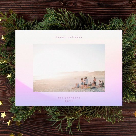 ソフトモダングラディエントのミニマリズムのクリスマスハッピー シーズンカード