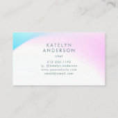 ソフトモダングラディエントのミニマルなスカイサビ企業の 名刺 (裏面)