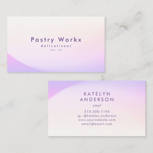 ソフトモダングラディエント最小主義トレンドオリジナル 名刺 (正面/裏面)