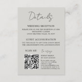 ソフトモダンセージボタニカル結婚ズ エンクロージャーカード (正面)