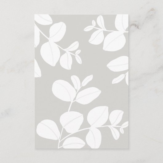 ソフトモダンセージボタニカル結婚ズ エンクロージャーカード (裏面)