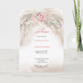 ソフトモダンパステルピンクローズパンパスホールディングプログラム プログラム