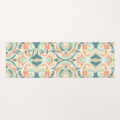 ソフトモダンビーチカラー抽象芸術モザイクモノグラム ヨガマット (裏面(横))