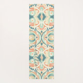 ソフトモダンビーチカラー抽象芸術モザイクモノグラム ヨガマット (裏面)