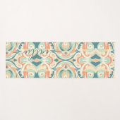 ソフトモダンビーチカラー抽象芸術モザイクモノグラム ヨガマット (正面(横))