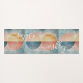 ソフトモダンビーチカラー抽象芸術モノグラム ヨガマット (裏面(横))