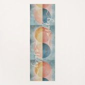 ソフトモダンビーチカラー抽象芸術モノグラム ヨガマット (正面)