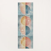 ソフトモダンビーチカラー抽象芸術モノグラム ヨガマット (裏面)