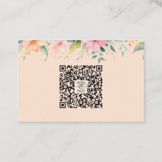 ソフトモダンフローラメイクアップアーティストMUA写真 名刺 (裏面)