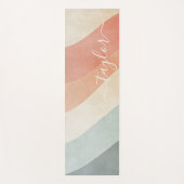 ソフトモダンレインボー抽象芸術モノグラム ヨガマット (正面)