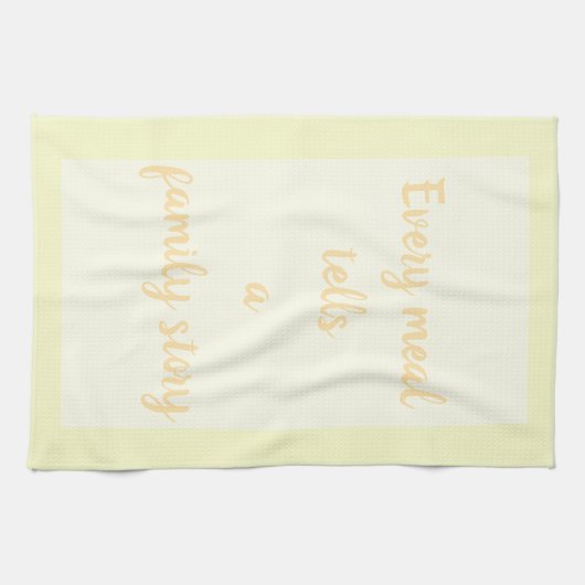 ソフトモーニングレイ – 白 キッチンタオル (横)