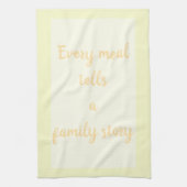 ソフトモーニングレイ – 白 キッチンタオル (縦)