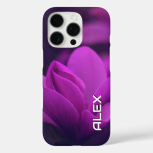 ソフトライトの紫色の花 iPhone 16 PROケース