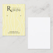 ソフトライトイエロージオメトリックジュエリーディスプレイ 名刺 (正面/裏面)