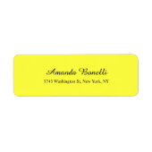 ソフトライトイエローミニマルエレガントリストモダンプレーン ラベル (正面)