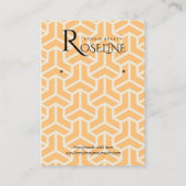 ソフトライトオレンジ色のジオメトリックなジュエリー表示 名刺 (正面)