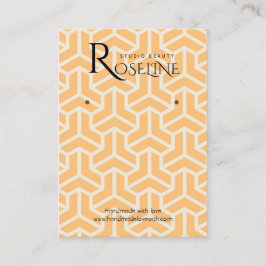 ソフトライトオレンジ色のジオメトリックなジュエリー表示 名刺