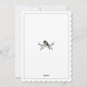 ソフトライトシルバーブルークリスマスディナー招待状 シーズンカード (裏面)