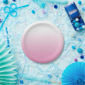 ソフトライトバラピンクグラデーション紙プレート ペーパープレート (パーティー)