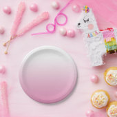 ソフトライトバラピンクグラデーション紙プレート ペーパープレート (パーティー)