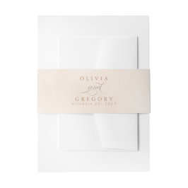 ソフトライトパステルシェードニュートラル結婚ズ 招待状ベリーバンド