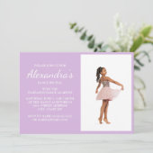 ソフトライトパープルダンスリサイタルフォト招待状 招待状 (スタンド正面)