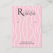 ソフトライトピンクのジオメトリックジュエリーディスプレイ 名刺 (正面)