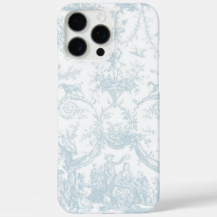 ソフトライトブルーと白トイル iPhone 16 PRO MAXケース