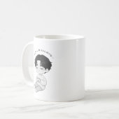 ソフトライフを楽しむかわいい男の子と紅茶 コーヒーマグカップ (正面左)