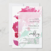 ソフトライラック優雅な結婚式 招待状 (正面)