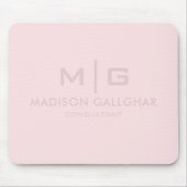 ソフトライ無地のトパステルオーキッドピンクカラー マウスパッド (正面)