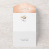 ソフトラエレガントイトバラフラワーズボホ結婚ズ オールインワン招待状 (外側)