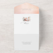 ソフトラエレガントイトバラフラワーズボホ結婚ズ オールインワン招待状 (外側)