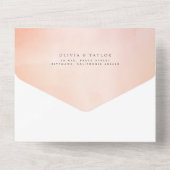 ソフトラエレガントイトバラフラワーズボホ結婚ズ オールインワン招待状 (裏面)