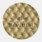 ソフトラグジュアリーウォーム金ゴールドフェイクベルベット マグネット (正面)