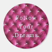 ソフトラグジュアリーピンクベフェイクルベット マグネット (正面)