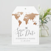 ソフトラストワールドマップラゲッジタグ日付を保存 (スタンド正面)