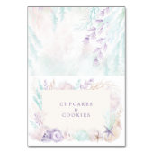 ソフトラベンダーティール(緑がかった色)海食品ラベル座席表 テーブルナンバー (正面)