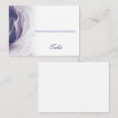 ソフトラベンダーバラ座席表 – ウェディングパーティー プレイスカード (正面/裏面)